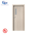 Class room timber fireproof door 1.5 hour polyurethane paint school wooden doors